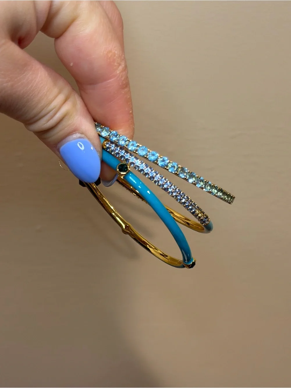 Kate Spade Turquoise and Gold Bangle Set